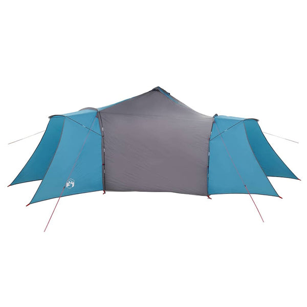Blaues Tipi-Zelt mit Dach und Stauraum