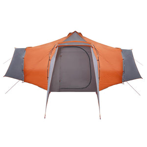 Tipi Zelt mit Dach, Grau/Orange
