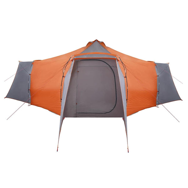 Tipi Zelt mit Dach, Grau/Orange