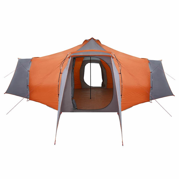 Tipi Zelt mit Dach, Grau/Orange