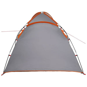 Camping Zelt mit Dach, Grau/Orange