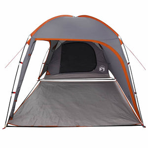 Camping Zelt mit Dach, Grau/Orange