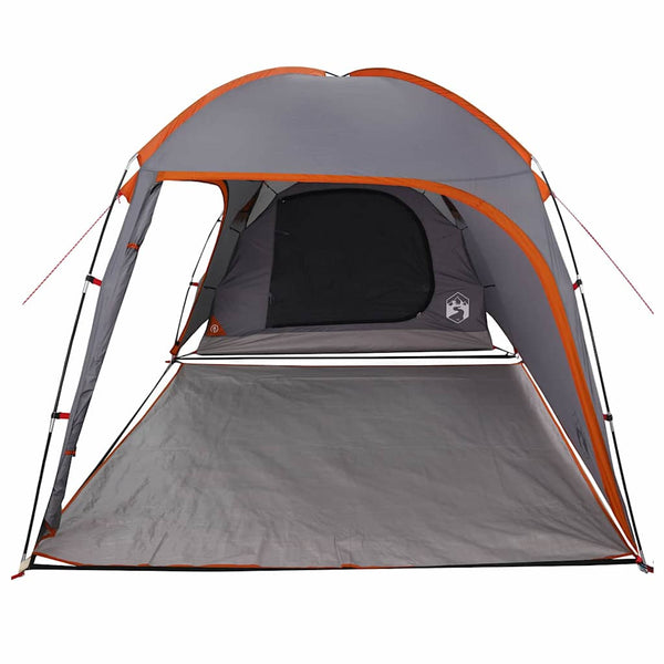 Camping Zelt mit Dach, Grau/Orange