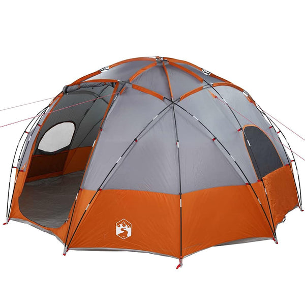 Kuppelzelt mit Dach Grau/Orange 475x475cm