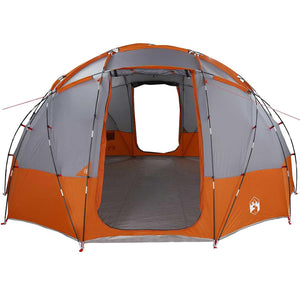 Kuppelzelt mit Dach Grau/Orange 475x475cm