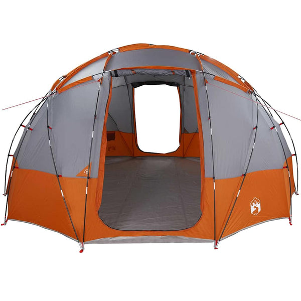 Kuppelzelt mit Dach Grau/Orange 475x475cm