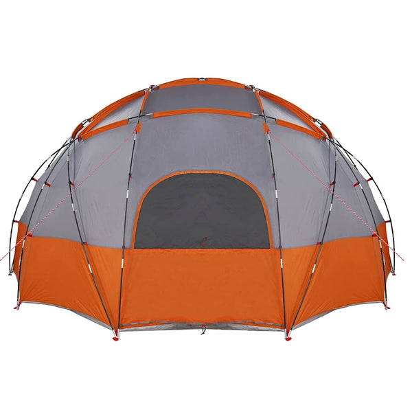 Kuppelzelt mit Dach Grau/Orange 475x475cm