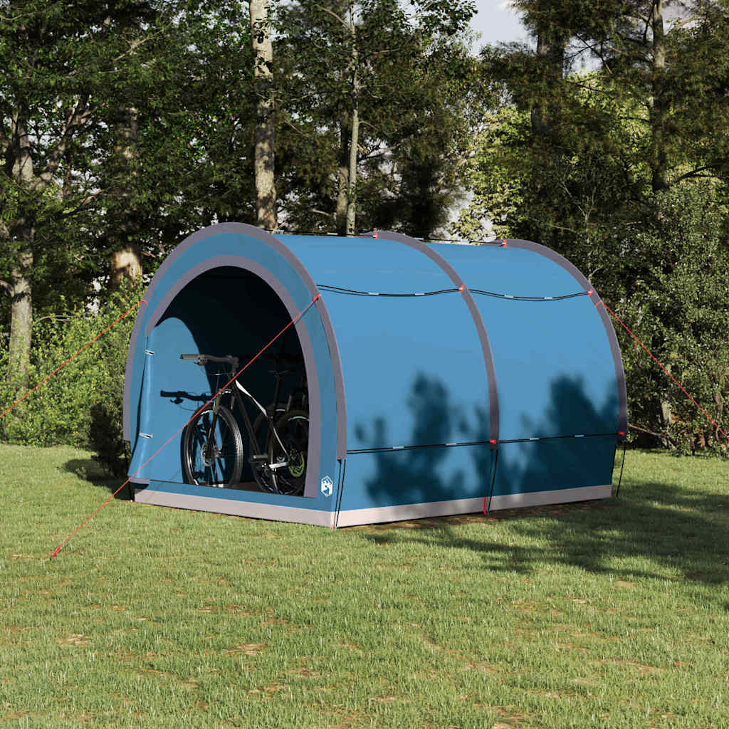 Fahrradgarage mit Dach, Blau