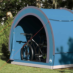 Fahrradgarage mit Dach, Blau