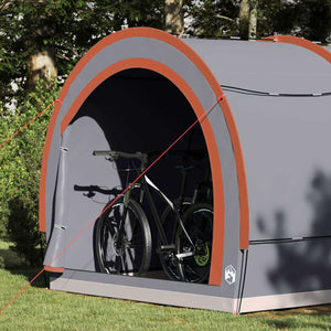 Fahrradgarage mit Dach Grau/Orange