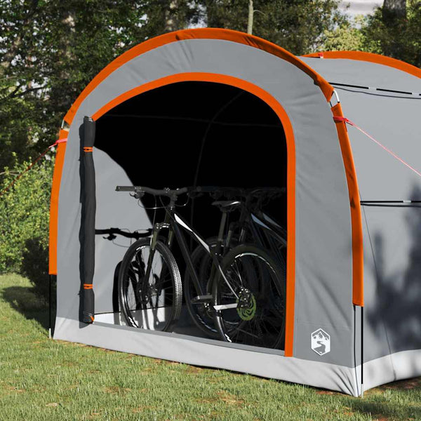 Fahrradzelt mit Dach Grau/Orange
