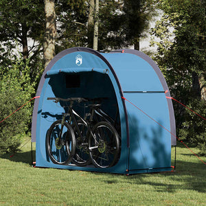Fahrradgarage mit Dach, Blau