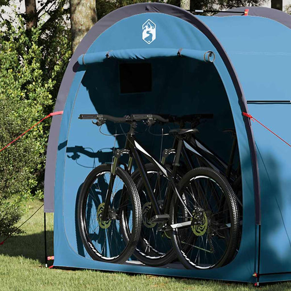 Fahrradgarage mit Dach, Blau