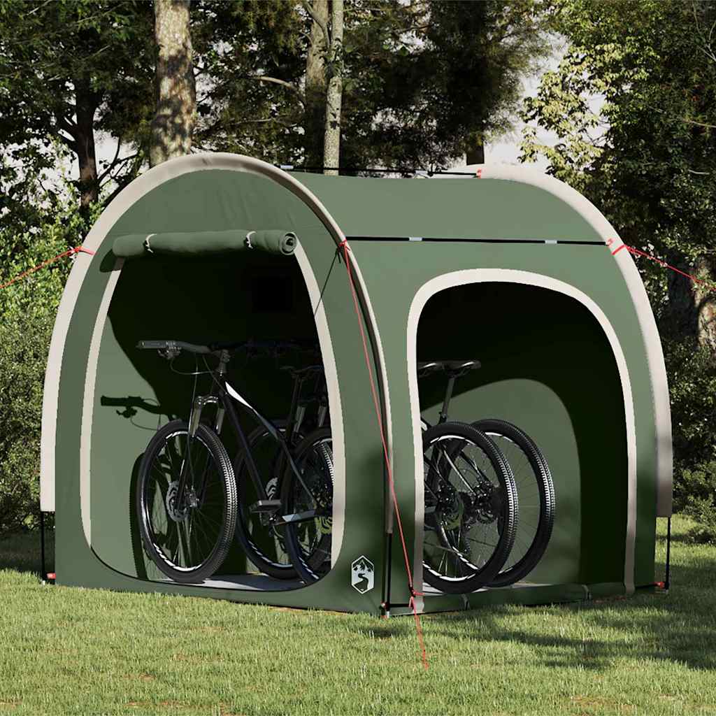vidaXL Abri de vélo avec toit de rangement Vert 218 x 156 x 180 cm