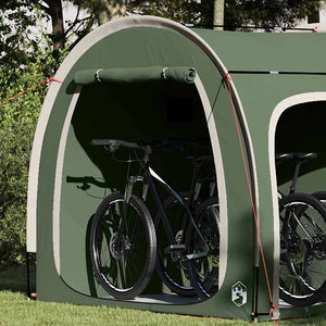 vidaXL Abri de vélo avec toit de rangement Vert 218 x 156 x 180 cm