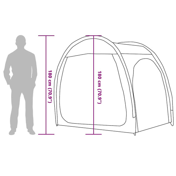 vidaXL Abri de vélo avec toit de rangement Vert 218 x 156 x 180 cm