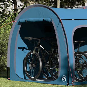 Fahrradgarage mit Dach, Blau