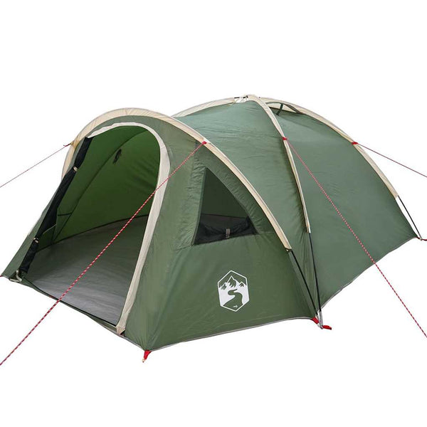 Grünes Campingzelt mit Dach