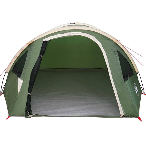 Grünes Campingzelt mit Dach