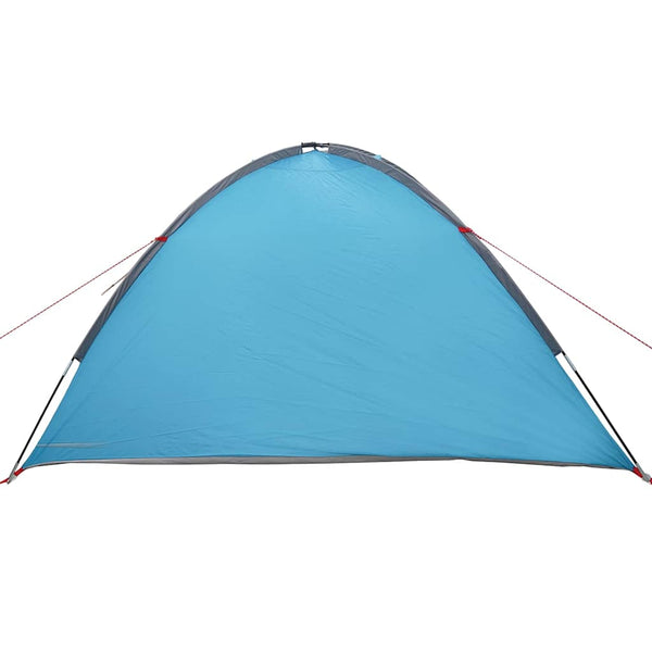 Blaues Campingzelt mit Dach