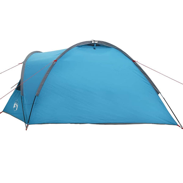 Blaues Campingzelt mit Dach