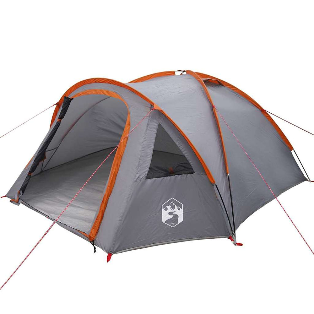Campingzelt Grau/Orange 308x268x130cm