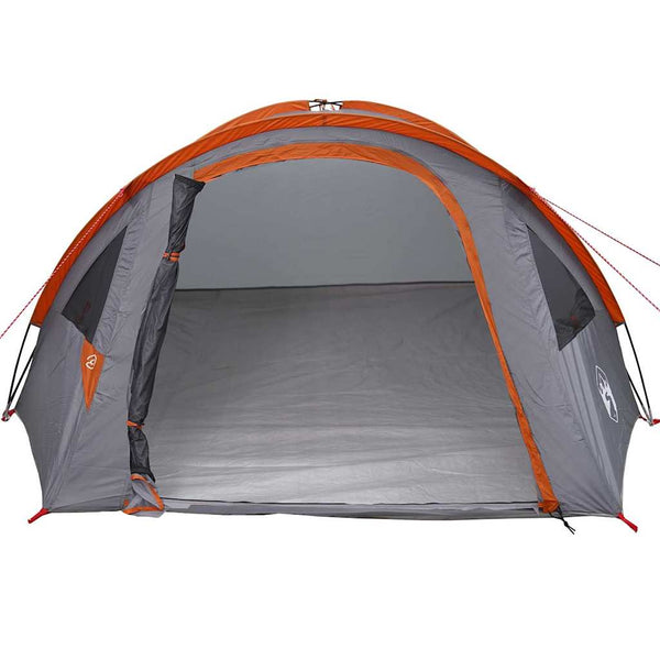 Campingzelt Grau/Orange 308x268x130cm