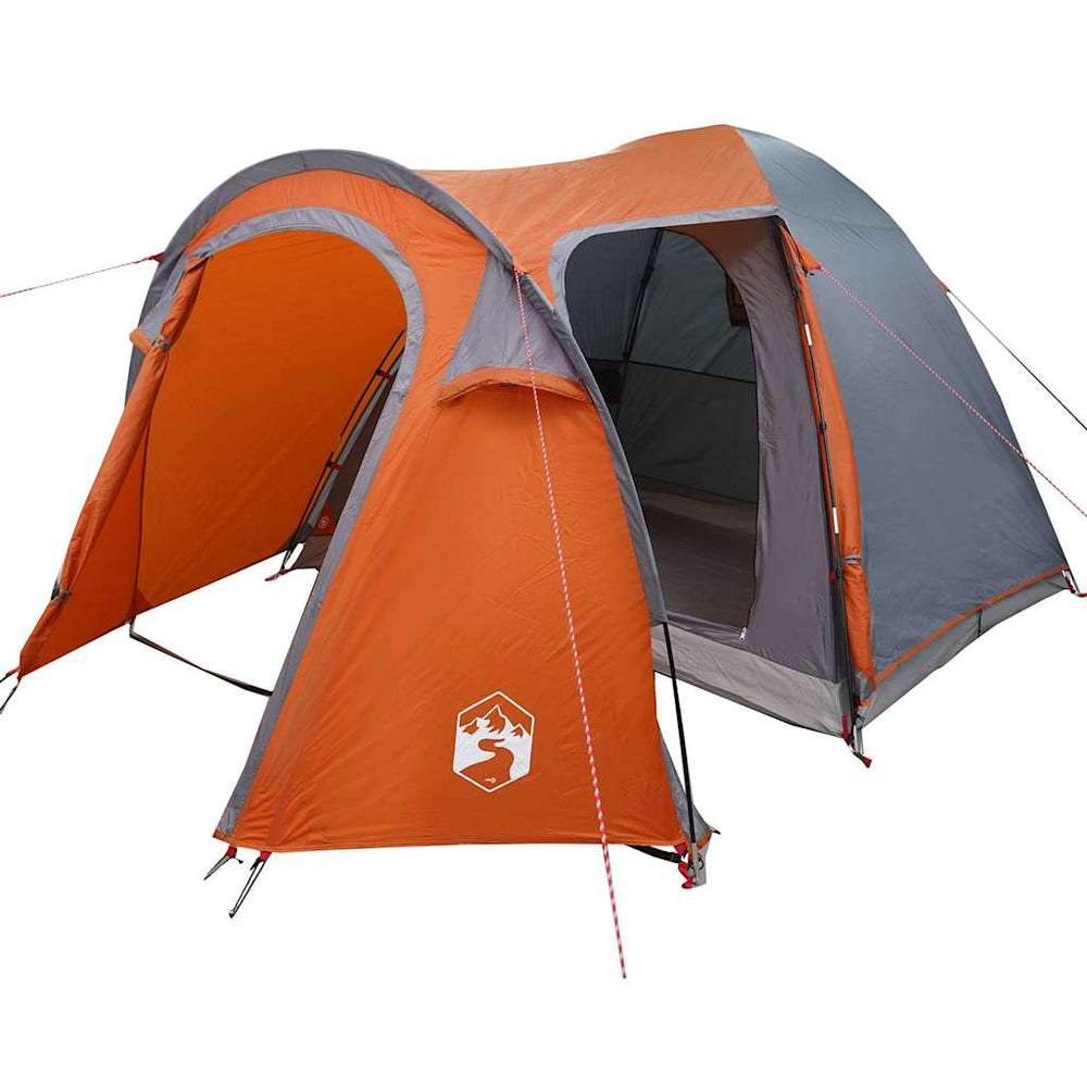 Kuppelzelt Grau & Orange 384x254x170cm