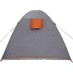 Kuppelzelt Grau & Orange 384x254x170cm