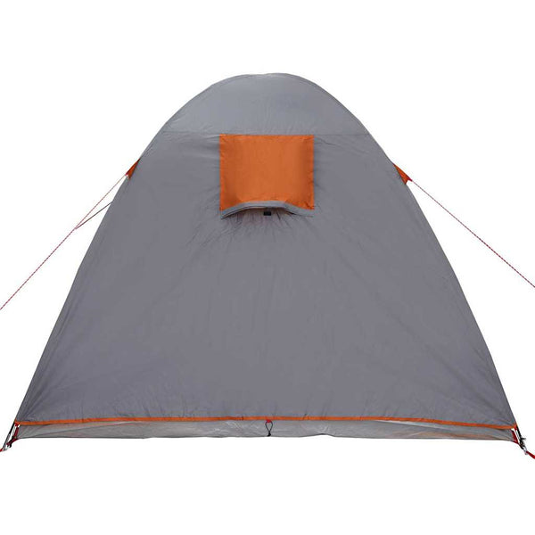 Kuppelzelt Grau & Orange 384x254x170cm