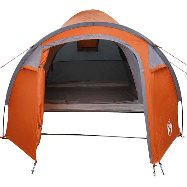 Kuppelzelt Grau & Orange 384x254x170cm