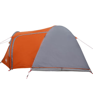 Kuppelzelt Grau & Orange 384x254x170cm