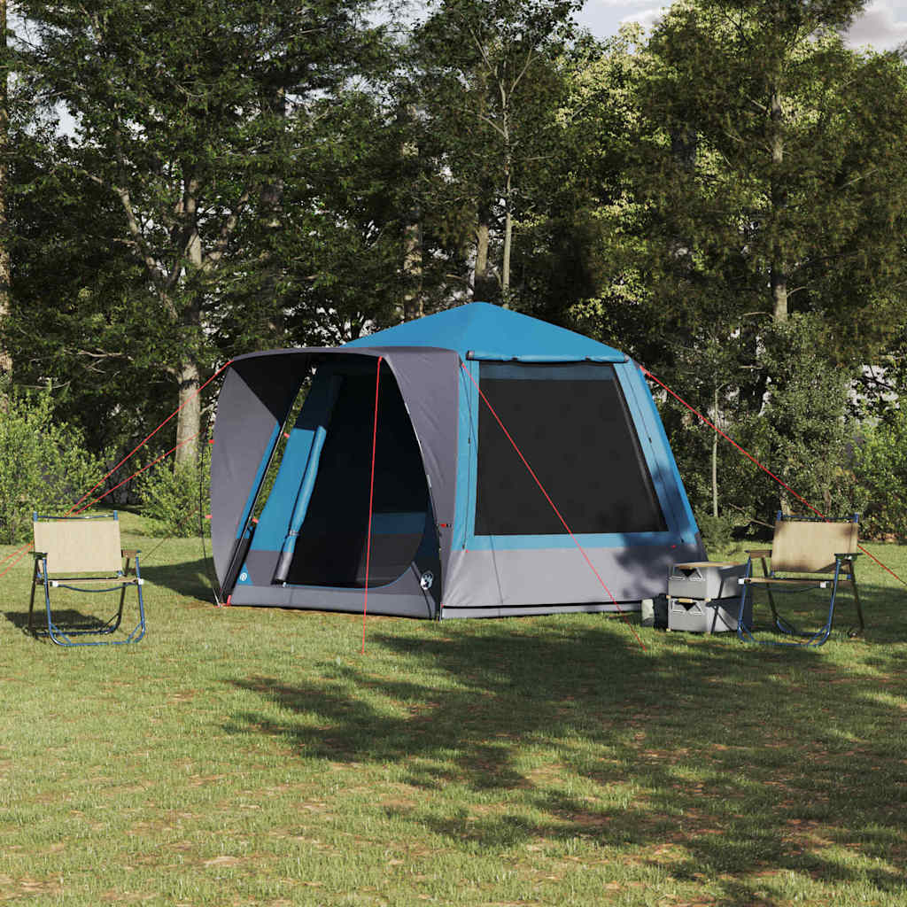 Blaues Campingzelt mit Dach 420x420x227cm