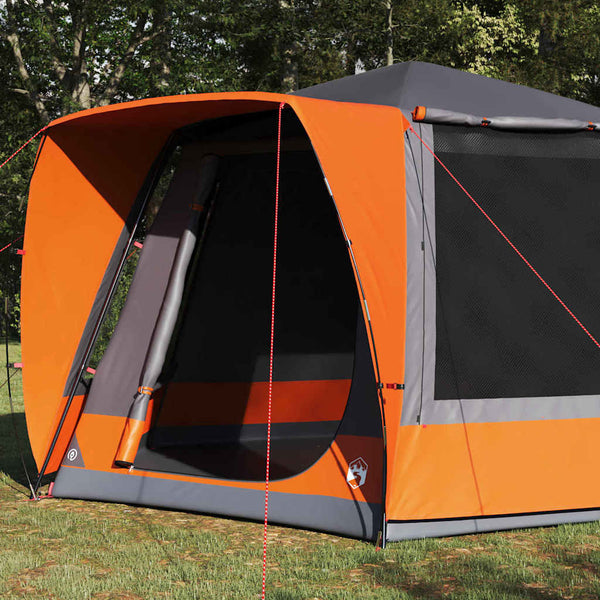 Campingzelt Hütte Grau/Orange 420x420cm