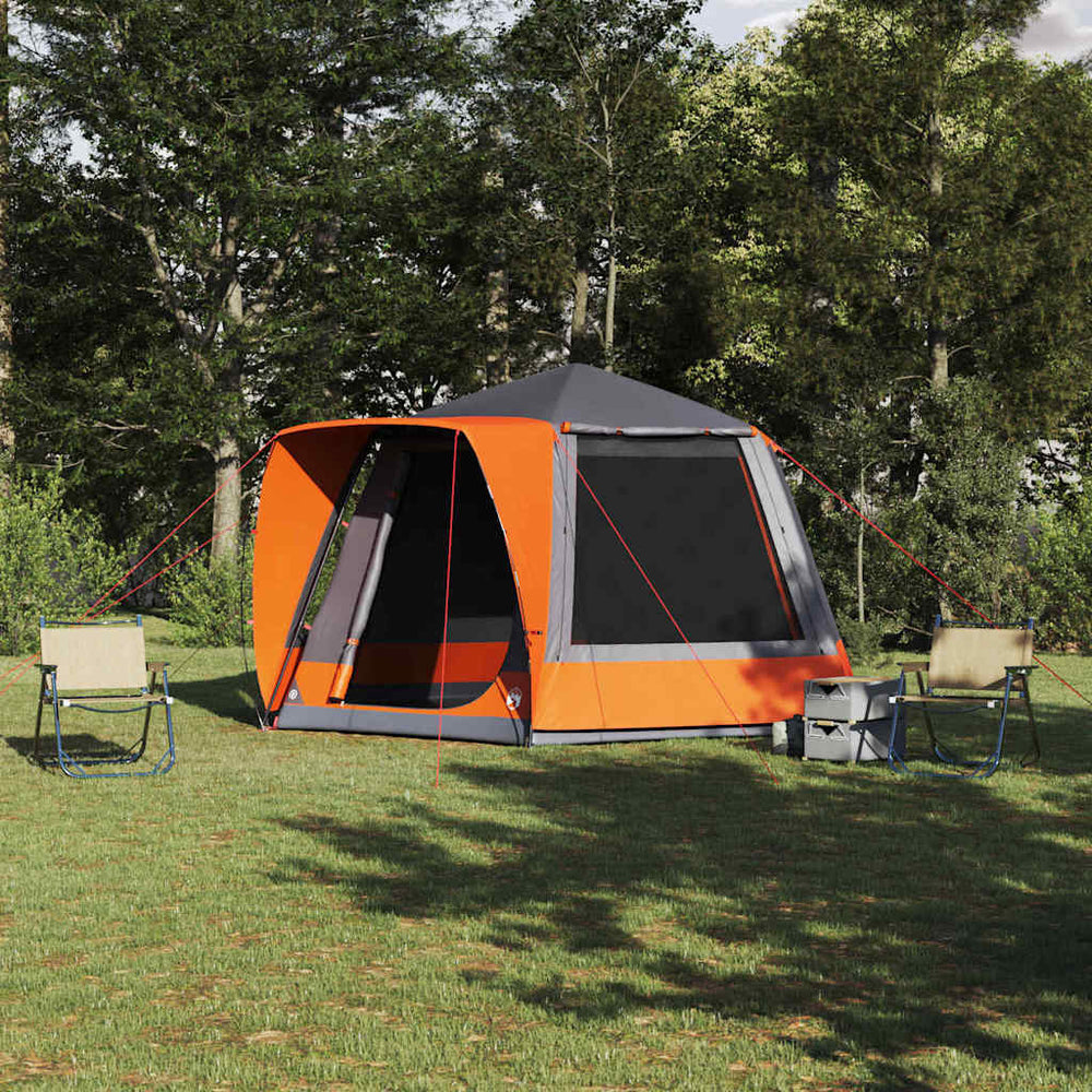 Campingzelt Hütte Grau/Orange 420x420cm