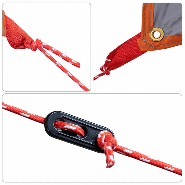 Wasserdichte Campingplane 240x300cm Grau/Orange