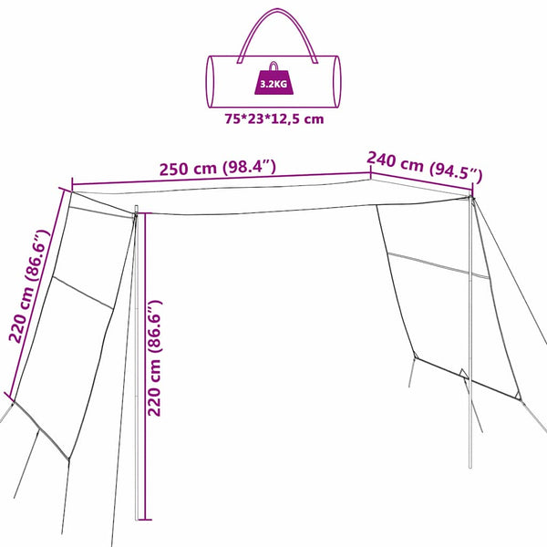 Wasserdichtes Camping Tarp mit Dach