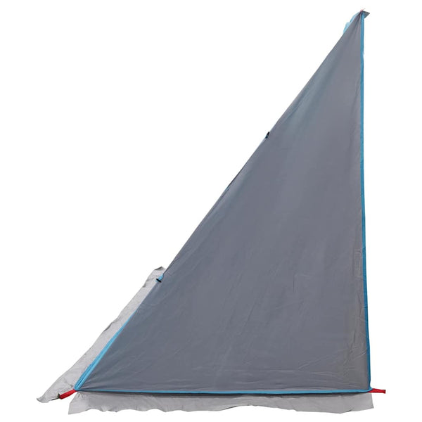 Blaues Heckklappenzelt mit Dach