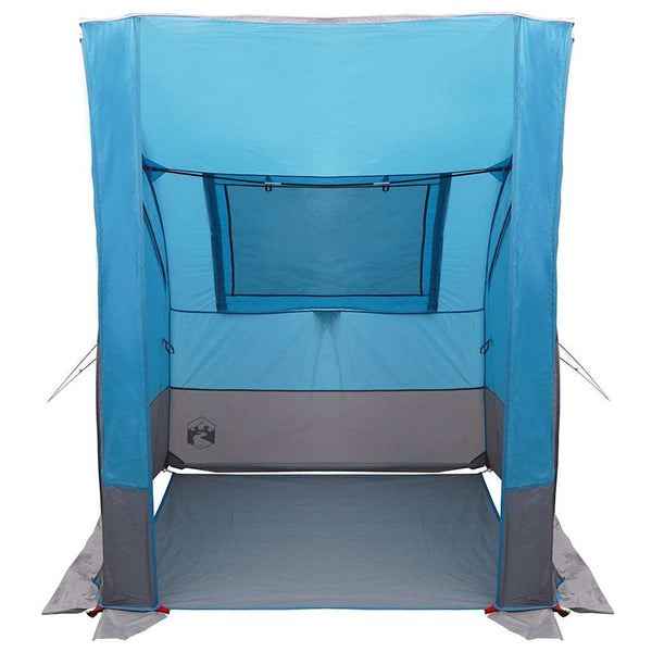 Heckklappenzelt Blau mit Dach