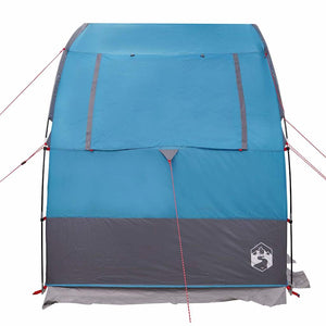 Heckklappenzelt Blau mit Dach