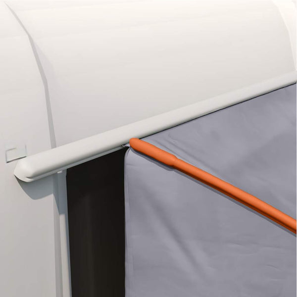 Heckklappenzelt Grau/Orange 194x180x210cm