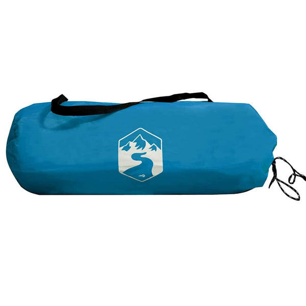 Heckklappenzelt Blau mit Dach