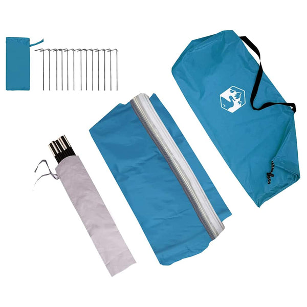 Heckklappenzelt Blau mit Dach