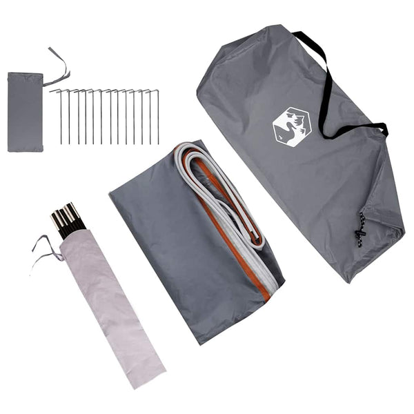 Heckklappenzelt Grau/Orange 285x255x245cm