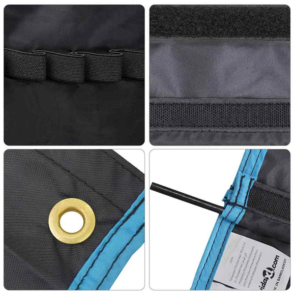 Camping Aufbewahrungstasche, 125 cm, Schwarz/Blau