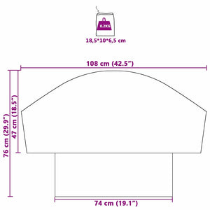 Radkappe Schwarz Blau 108x76cm Oxford