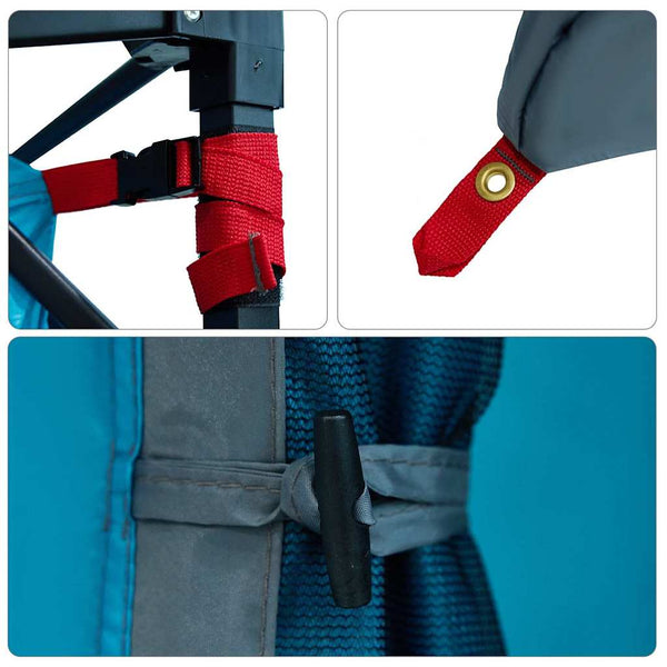 Blaues Innenzelt mit Dach & Stauraum