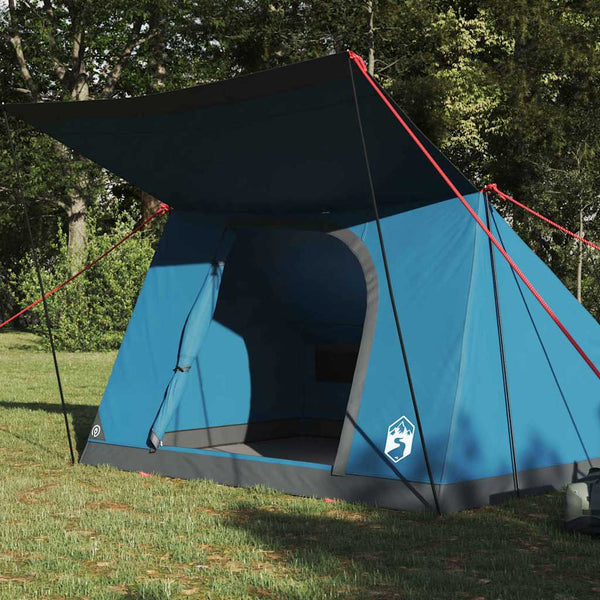 Campingzelt mit Dach und Stauraum, Blau