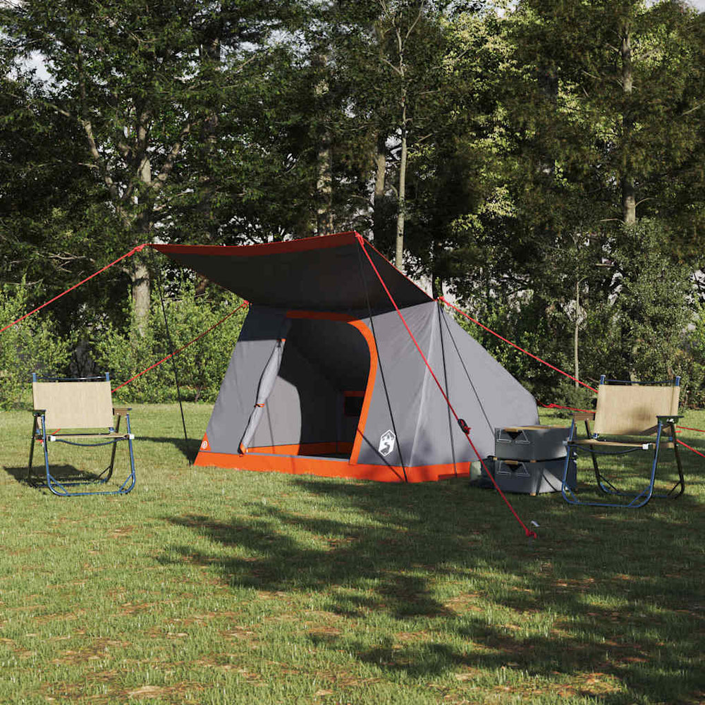 Campingzelt mit Dach Grau/Orange
