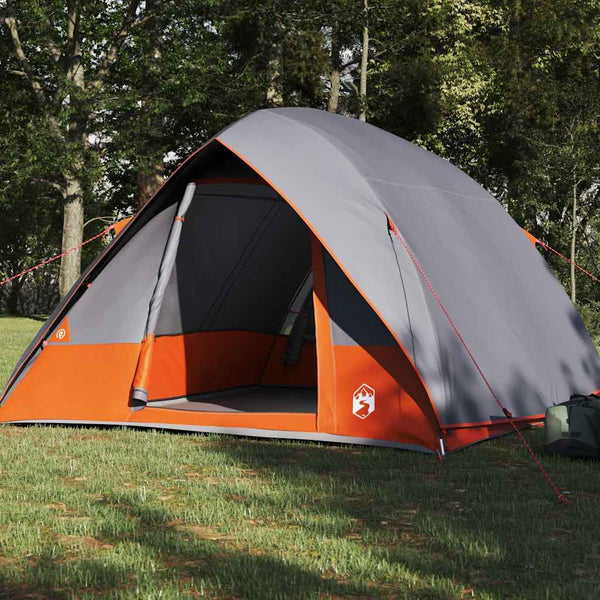 Campingzelt mit Dach Grau/Orange 320x275x190cm